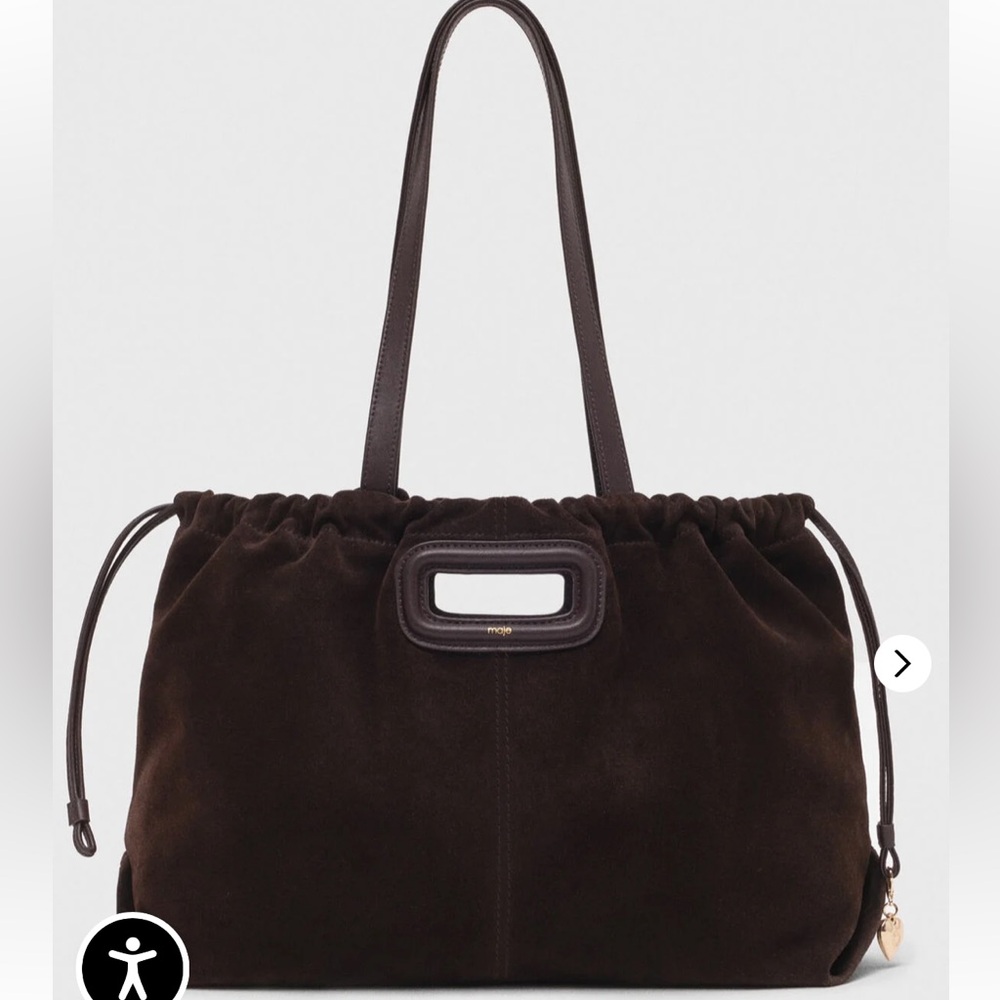 Maje Suede leather M tote bag